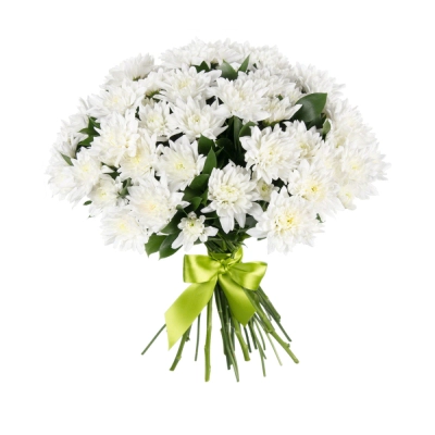Букет «Белый ангел» – скульптурная чистота белых хризантем Знаменск Астраханская область