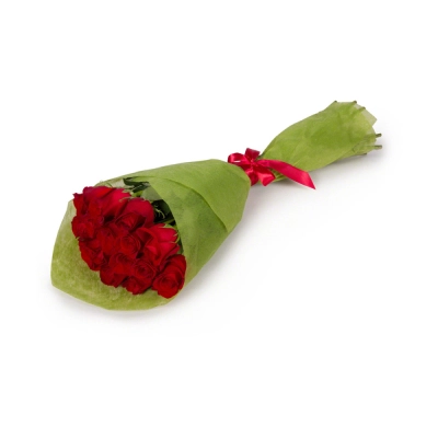 Букет из красных роз в фетре Знаменск Астраханская область