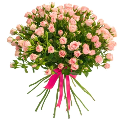 Букет «Нежные объятия» – романтика розовых кустовых роз Знаменск Астраханская область