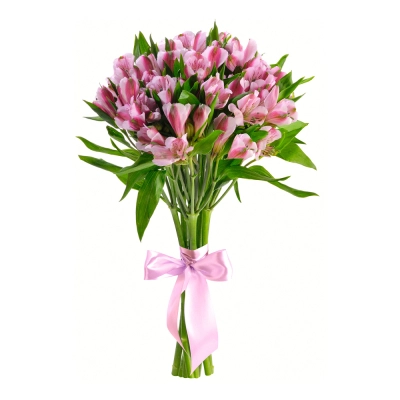 Букет «Хорошее настроение» из розовых альстромерий – солнечный подарок Знаменск Астраханская область